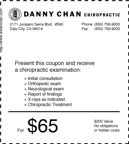 Present this coupon and receive a chiropractic examination for $65.