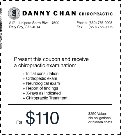 Present this coupon and receive a chiropractic examination for $110.