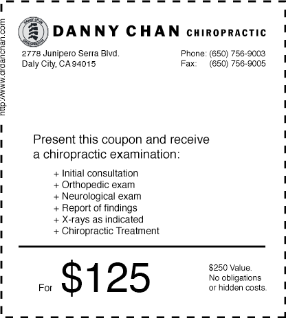 Present this coupon and receive a chiropractic examination for $110.
